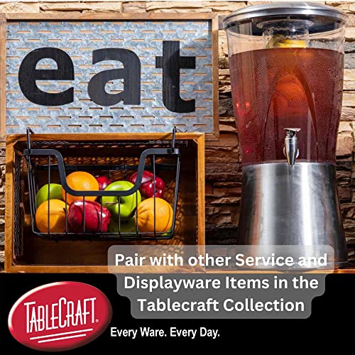 Tablecraft 3.5 Gallon Silhouette Drink Dispenser / Silver / 3.5 gallons Iced Beverage Dispensers
