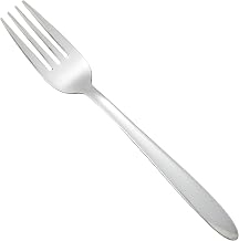 Winco 12-Piece Flute Dinner Fork Set, 18-0 Stainless Steel | Dishwasher safe, Restaurant service, Great for Main Courses or General Dining Use, Entrees, Salads, Pasta and Table Service