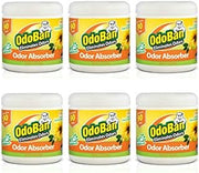 OdoBan Solid Odor Absorber Eliminator for Home and Small Spaces, Citrus Scent, 14 Ounces Each, 6-Pack