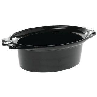 Large Oval Serving Bowl Black Melamine- 20 1/2"L x 12 1/10"W x 6"H by HUBERT – Melamine, Black, Model H0009-BLACK