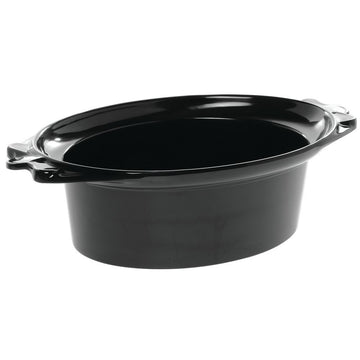 Large Oval Serving Bowl Black Melamine- 20 1/2"L x 12 1/10"W x 6"H by HUBERT – Melamine, Black, Model H0009-BLACK
