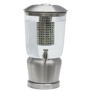 Infusion Beverage Dispenser with Ice Core 3 Gallon by HUBERT – 3 Gallon, 3.0 gallons, Stainless Steel, Clear, Model DS-13456