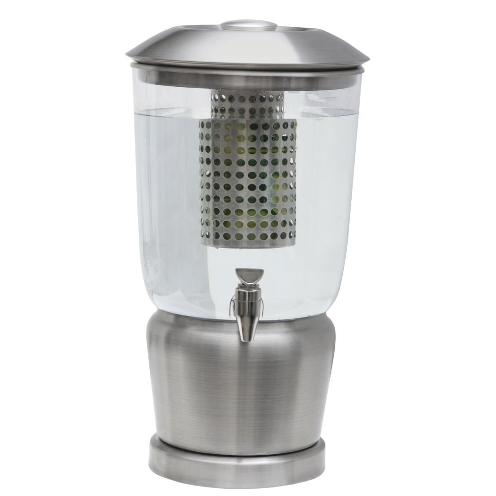 Infusion Beverage Dispenser with Ice Core 3 Gallon by HUBERT – 3 Gallon, 3.0 gallons, Stainless Steel, Clear, Model DS-13456