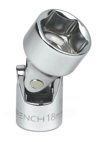3/8" Drive 6 Pt. Flex Socket by GearWrench – 15 mm, Alloy Steel, Chrome, Model 80338