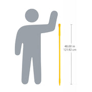 48" Fiberglass Replacement Handle with 3/4" Acme Thread Tip by SPARTA – 48 inches (Pack of 1), Polypropylene (PPY), Yellow, Model 41225EC04