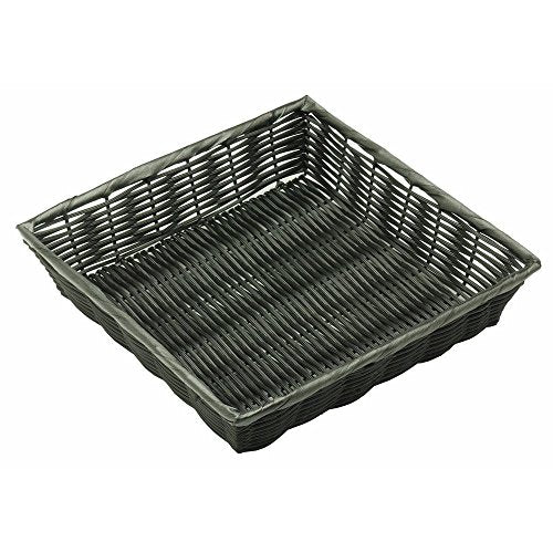 HUBERT Black / 12"Lx12"Wx2.5"H / Modern Shelf Baskets