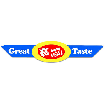 East West Label Tempting - Great Taste Die-Cut Greaseproof Strap Label Blue | 500/Roll by EastWest – Blue, Pack of 500, Model VEAL