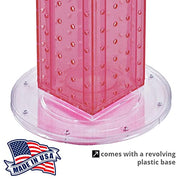 Azar Displays 2 inches x 4 inches x 13 inches / Pink / Pegboard + Hooks Pegboard Hooks