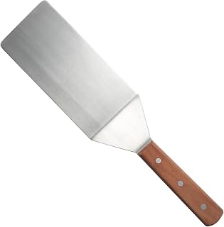Winco Medium, Stainless Steel, Brown | Dishwasher safe, Rigid blade, Offset handle, Restaurant service, Great for Breakfast Foods, Burgers and Sandwiches