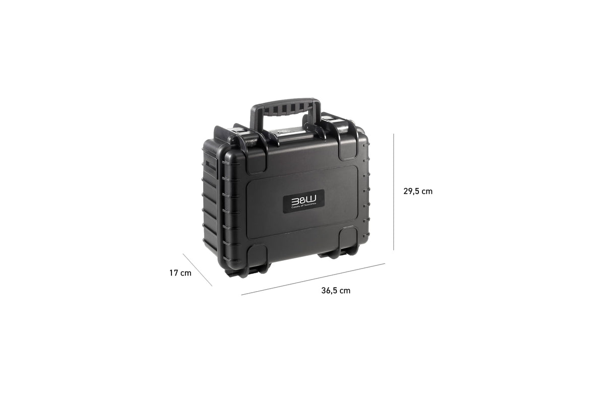 Type 3000 Empty Outdoor Case by B&W International – 14.5 x 11.75 x 6.75 inches, 11.7 liters, Plastic, Black, Model 3000/B