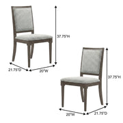 Polyester-Upholstered Mid-Century Modern Dining Side Chair Set of by Furnifact – Wood, Brown, Pack of 2