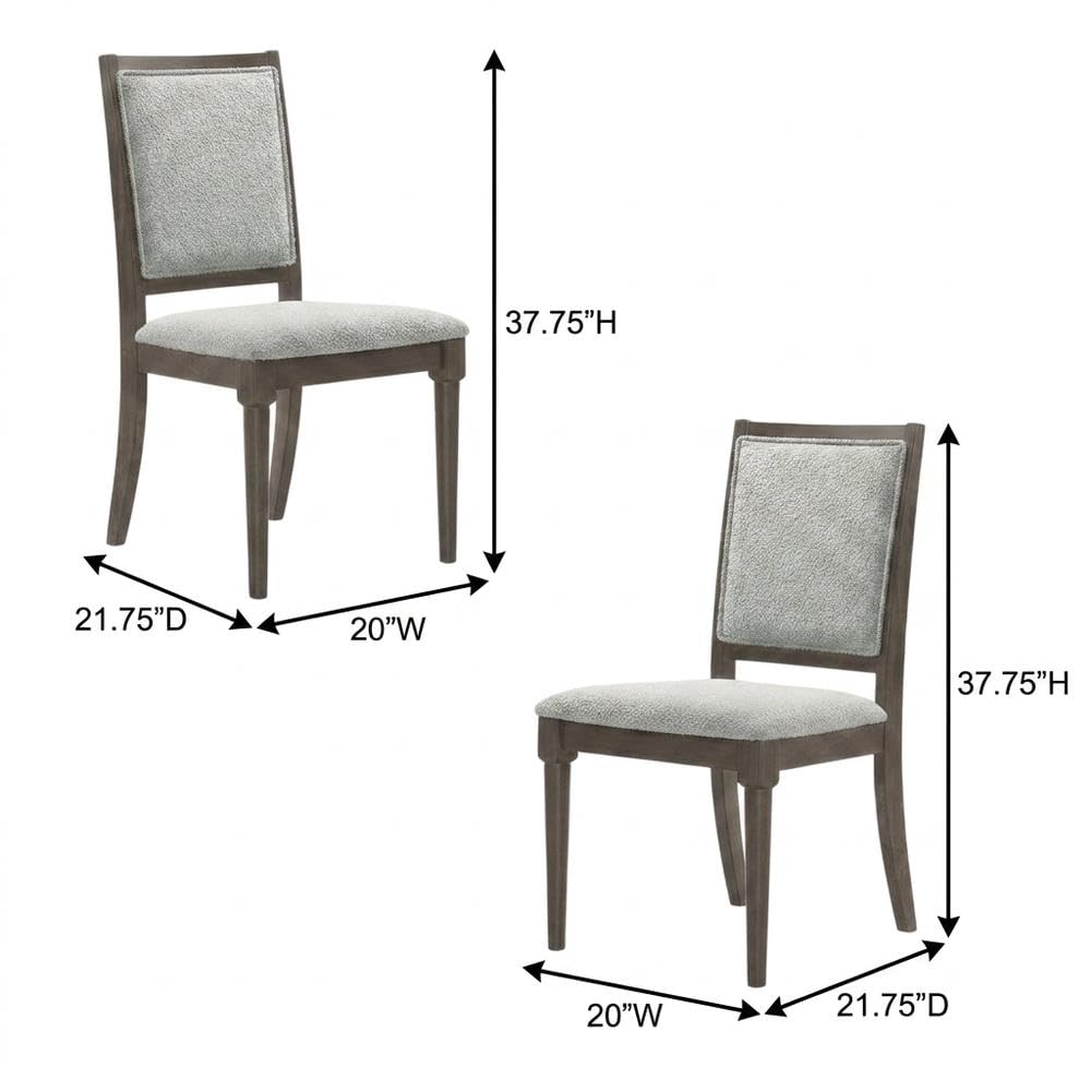 Polyester-Upholstered Mid-Century Modern Dining Side Chair Set of by Furnifact – Wood, Brown, Pack of 2