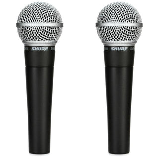SM58 Cardioid Dynamic Vocal Microphone (2-Pack) by Shure – Stainless Steel, Pack of 2, Model SM58-LC-2pk