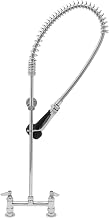 T&S Brass B-0123-08 8-InchC/C Deck Mount Pre-Rinse with 1/2-Inch Npt Female Inlets 24-Inch Riser and 1.07 Gpm Spray Valve