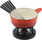 Kuhn Rikon Cheese Fondue Set, Red, Cast Iron