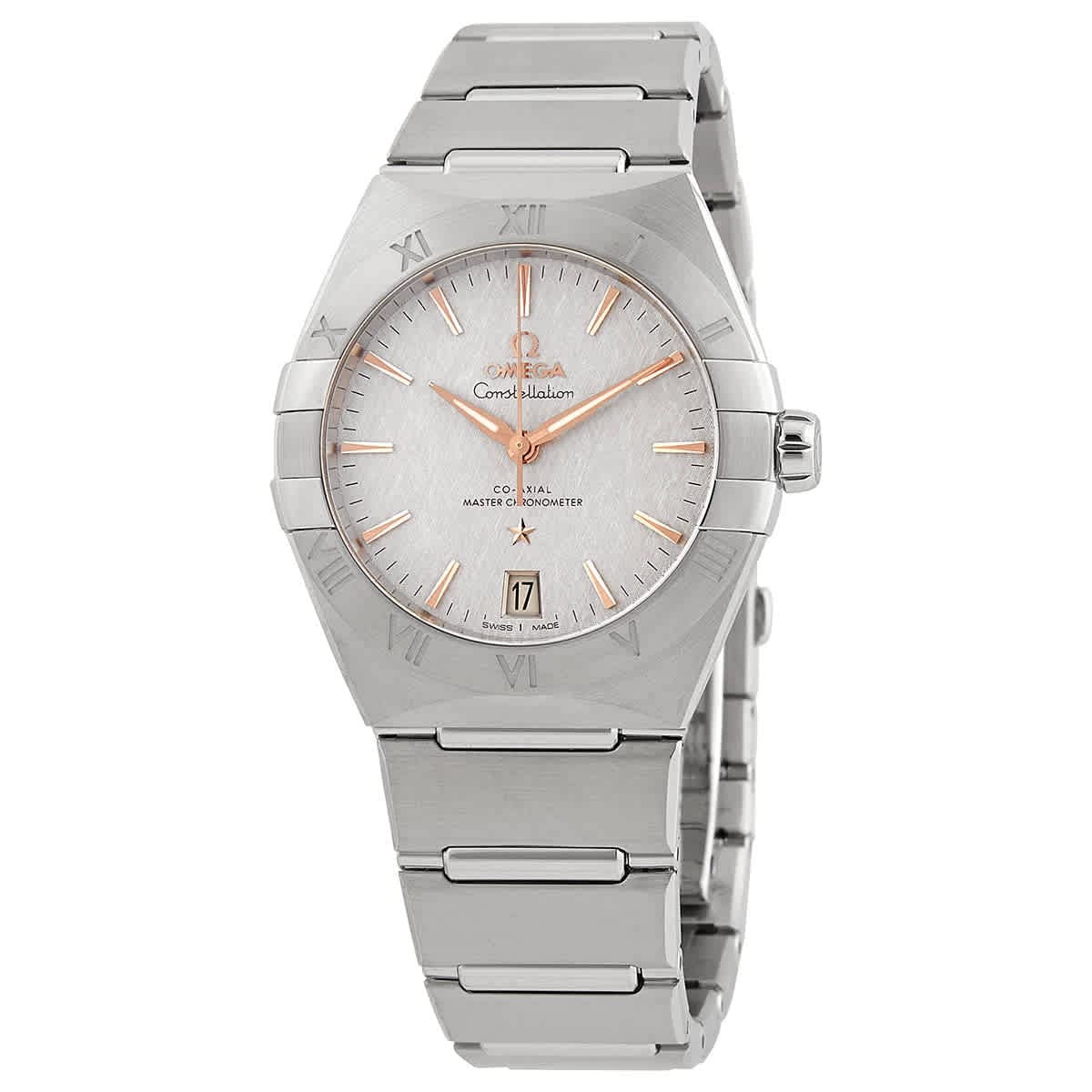 Constellation Automatic Grey Dial Ladies Watch by Omega – Silver, Model 131.10.36.20.06.001