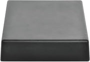 HUBERT Display Riser Rectangular Black Melamine and Bamboo - 10" L x 6" W x 3" H