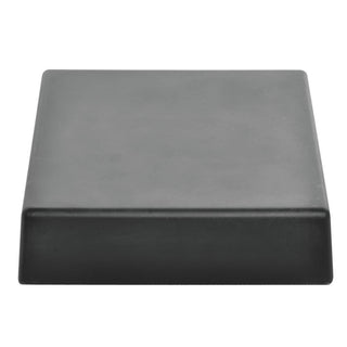 Display Riser Rectangular Black Melamine and Bamboo - 10" L x 6" W x 3" H by HUBERT – Bamboo, Black, Model H0057-BLACKMELA