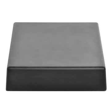 Display Riser Rectangular Black Melamine and Bamboo - 10" L x 6" W x 3" H by HUBERT – Bamboo, Black, Model H0057-BLACKMELA