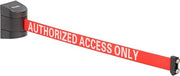 Global Industrial Magnetic Retractable Belt Barrier, Black ABS Plastic Case