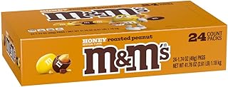 Honey Roasted Peanut Milk Chocolate Candy Pack, 1.74 oz | Sweet snack, M&M'S candy pack, honey roasted peanuts, M&M'S peanut candy, on the go snack, 1.74 oz