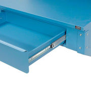 Shop Desk Wall Mount w/Pigeonhole Compartments and Cabinet Riser by Global Industrial – Blue, Steel, Model 249691