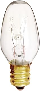 Satco S4724 120V 4/Card Candelabra Base 4-Watt 4C7 Night Light Bulb, Clear