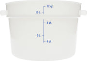 Carlisle FoodService Products 12 Quart (Pack of 6) / 1 / White Storage & Transport
