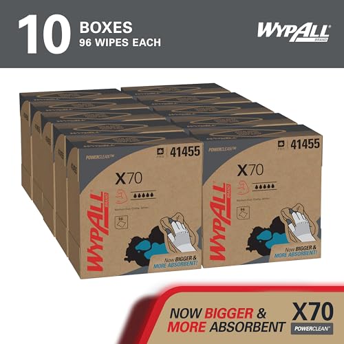 Wypall 96 Count (Pack of 10) / White / X70 Medium Duty Cloths Disposable Wipes