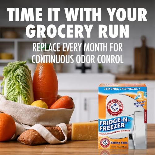 ARM & HAMMER 14 Ounce (Pack of 24) / Fridge-n-Freezer Odor Absorber- 12 pack / Orange Baking Soda