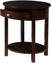 Furnifact Rustic 1-Drawer End Table with Shelf, Stylish Compact Design, Durable Wood Material, Versatile Living Room and Bedroom Accent