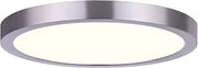 Canarm 15-Inch LED Disk Light, 30W Dimmable Silver Ceiling Fixture, Low-Profile Surface Mounted Modern Lighting for Kitchens, Hallways & Bathrooms