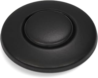 STC-MTBLK Push SinkTop Switch Button, Matte Black | Compatible with INSINKERATOR Dual Outlet Garbage Disposal Air Switch Kits (STS-OO and STS-OOSN)