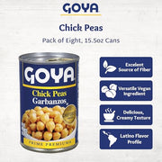 Goya CHICK PEAS / 15.5 Ounce (Pack of 8) / yellow Garbanzo Beans