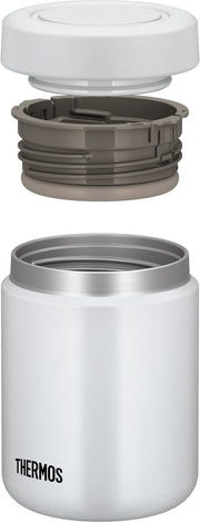 Vacuum Insulated Soup Jar by THERMOS – 500ml, 0.5 liters, Stainless Steel, white grey, Model JBR-501 WHGY