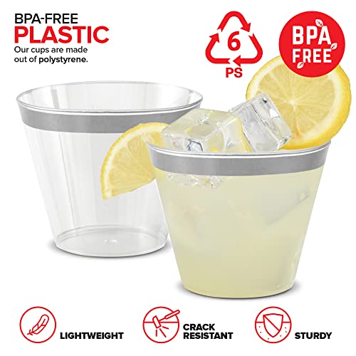 Stock Your Home 100 Count / Silver Rim / Fine Cups