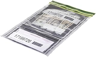 ControlTek SafeLok Vertical Twin Dual Deposit, 10"x15", Clear, Case of 500, Tamper-Evident Deposit Bags, Cash Currency Handling & Valuables, Tear-off Receipt + Large Barcodes 585092