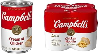 (Bundle of 10 Cans) Two (2) Campbell's Condensed Cream of Chicken and Eight (8) Chicken Noodle Soup