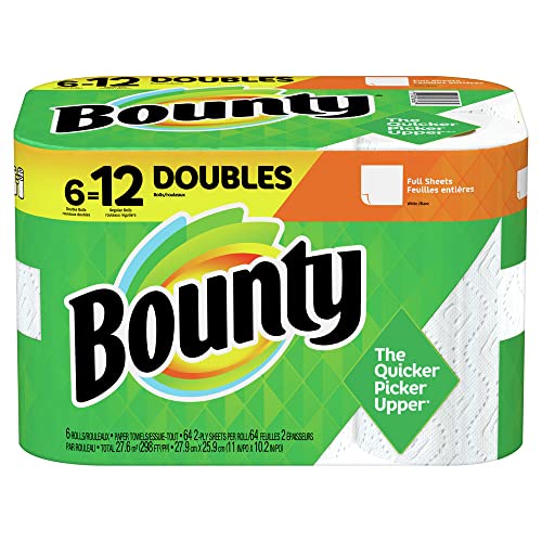 Bounty 1 / 6 Count (Pack of 1) / White Paper Towels