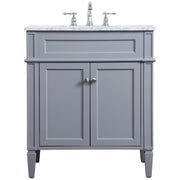 Elegant Decor 30" - Single / Grey / Contemporary Wheel Care