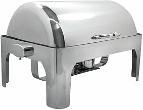 HUBERT Rolltop Chafer Full Size 9 Quart Stainless Steel Dripless - 26 3/8"L x 19 14"W x 18 1/9"H