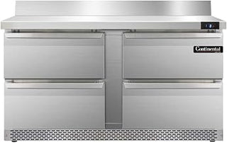 Continental Refrigerator SWF60-BS-FB-D Two Section Work Top Freezer 60"W, With Back Splash, Front Breathing & Drawers