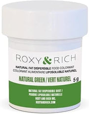 Roxy & Rich Natural Fat Dispersible Powder Food Color, 5 Grams Green