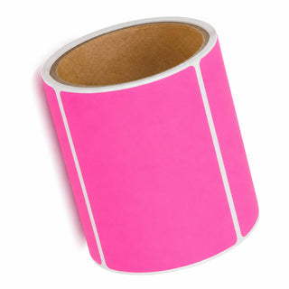 4" x 6" Fluorescent Pink Thermal Transfer Label Roll by Glownary – 4 Inches X 6 Inches, Paper, Fluorescent Pink, Pack of 4, Model Glownary-4x6-fp-tt-4case