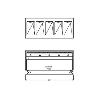 72" Enclosed Cabinet Base Hot Food Table by Randell – Multi Color, Model RAN HTD-5
