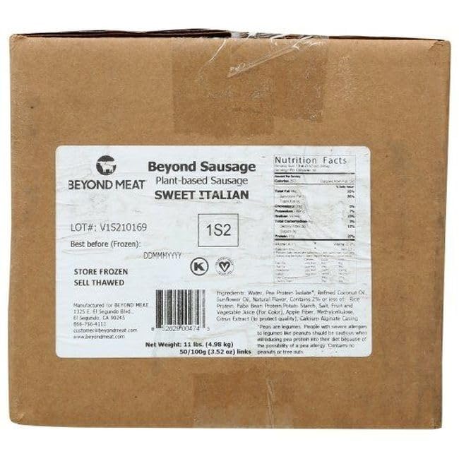 Vegan Plant Based Sweet Italian Brat by BEYOND MEAT – 3.52 Ounce