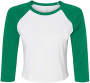 BELLA+CANVAS Bella Canvas Ladies' Micro Ribbed 3/4 Raglan Baby Tee