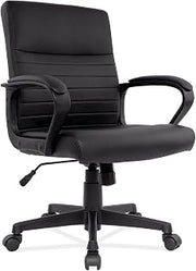 Alera Breich Series Manager Chair, Supports Up to 275 lbs, 16.73" to 20.39" Seat Height, Black Seat/Back, Black Base