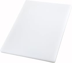 Winco 15" x 20" White Heavy-Duty Plastic Cutting Board | Dishwasher safe, Stain resistant, Minimizes dulling, Great for Charcuterie, Cheese, Appetizers and Buffet Displays
