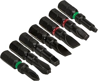 KLEIN TOOLS 32796 Pro Impact Driver Bits, Assorted Nut Drivers, Impact Bit Sizes 7-Pack